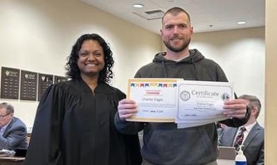 Charles Diggle with judge