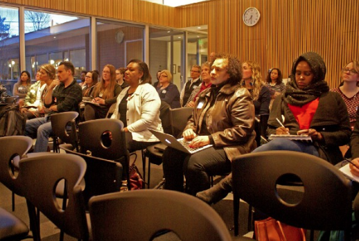 Stakeholders gather in South Seattle to Speak with Ross about the new agency.
