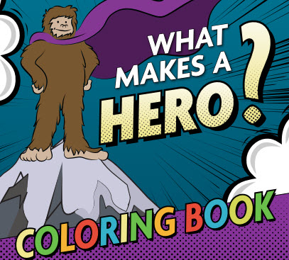what makes a hero coloring book