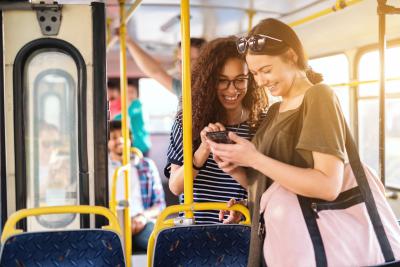 youth in bus