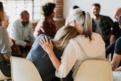 Mixed group of people in a meeting