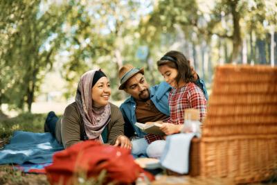 Family having a picnic