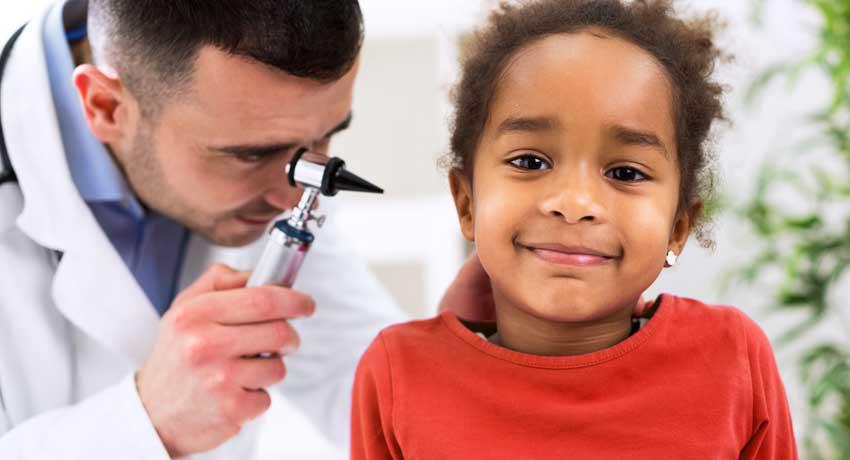 Young girl and doctor