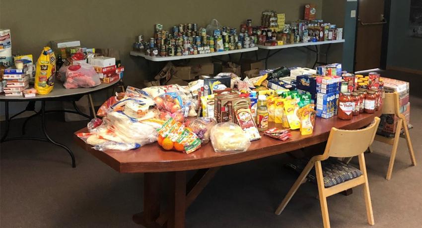 food collected during food drive