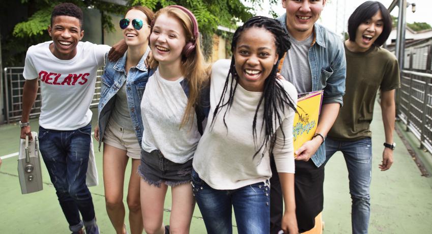 group of teens