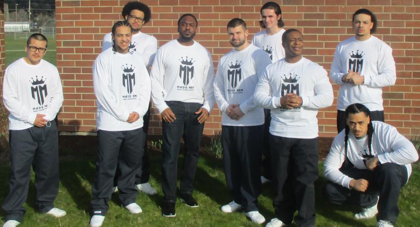 Youth from the peer mentor group MADE Men at Green Hill School