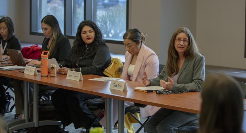 DCYF Secretary Tana Senn leading discussion at a Family Separation Response Task Force meeting in March 2025.  